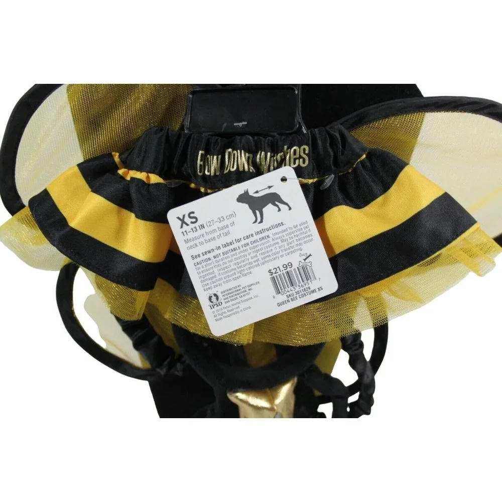 Bootique Pet Costume - Bee Royalty - XS - Extra Small - New